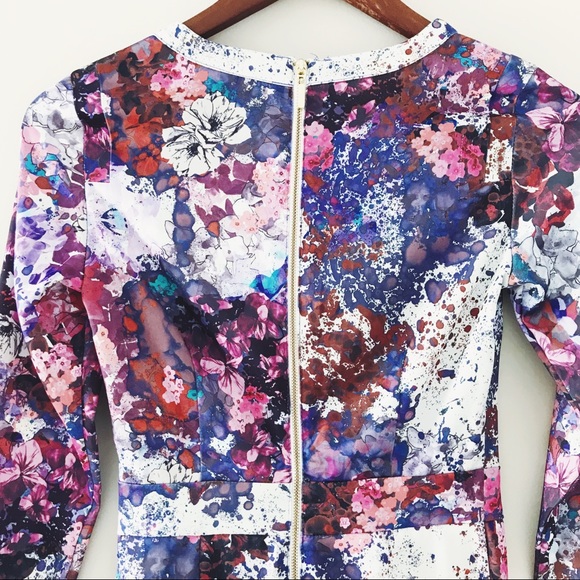 H&M • Floral Print Satin Dress - Picture 5 of 8